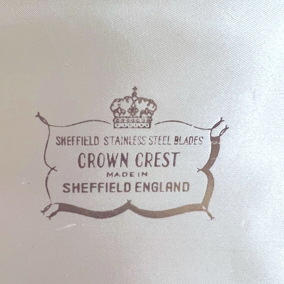 24KT GOLD Plate 3 PC Carving Set with 6 Steak Knives in Original Box ENGLAND. - Picture 11 of 13